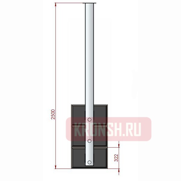 потолочный кронштейн на 3 тв