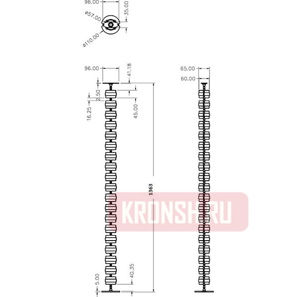 Гибкий кабель-канал ErgoFount CS-13-BW