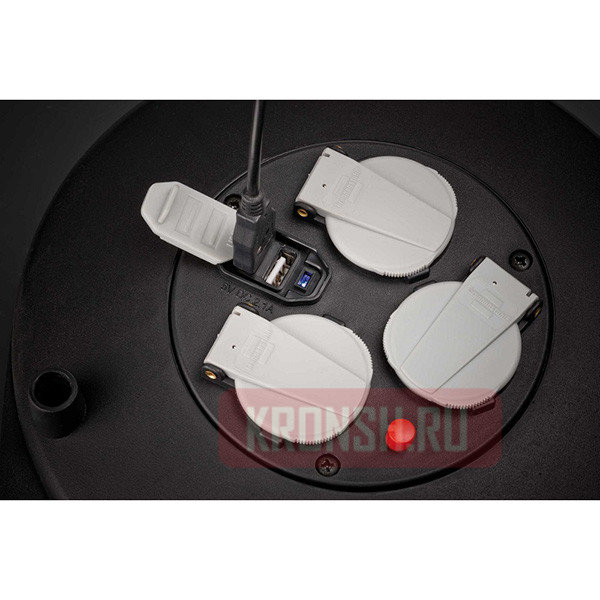 Удлинитель на катушке Brennenstuhl (3 розетки, 10 м, чёрный), 1093200600