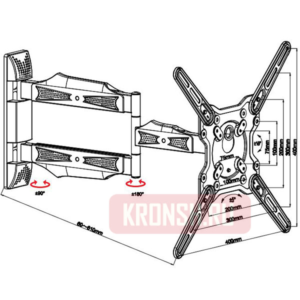Кронштейн для телевизора Vivanco BFMO 8140 (39500)
