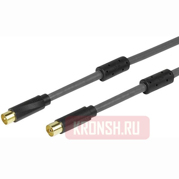 Антенный кабель Vivanco 31998 (1.5 м, чёрный, с фильтром) 