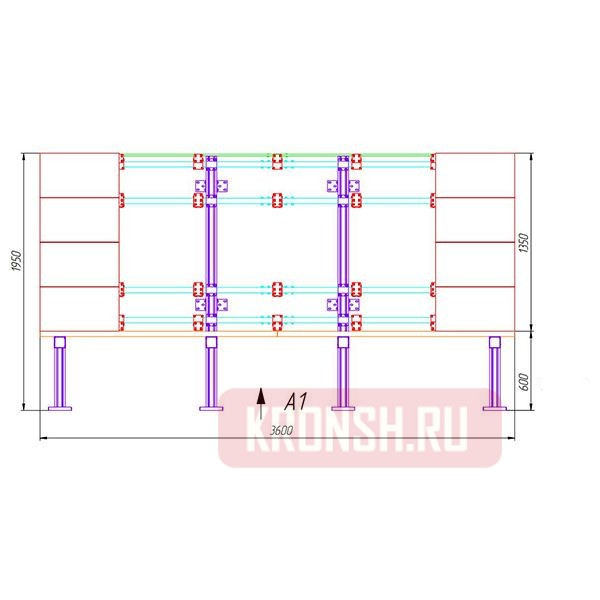 Распорный кронштейн ARTKRON VWBWF-LED64