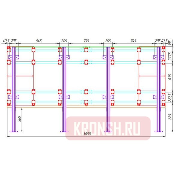 Распорный кронштейн ARTKRON VWBWF-LED64