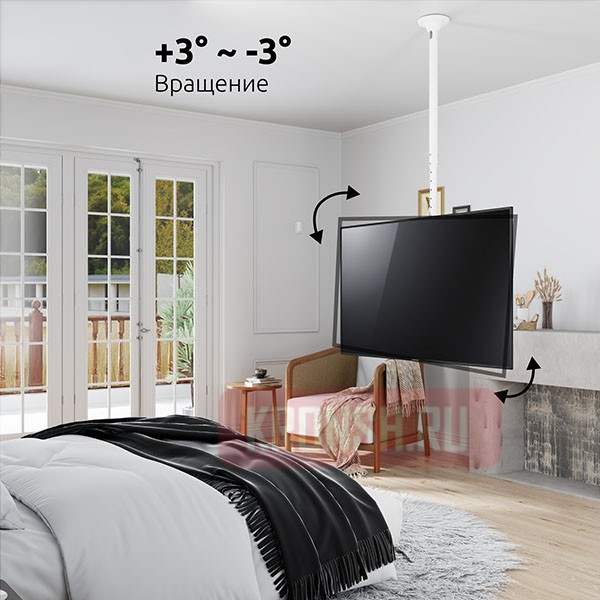 Потолочный кронштейн для телевизора Uniteki LCD4246W (белый)