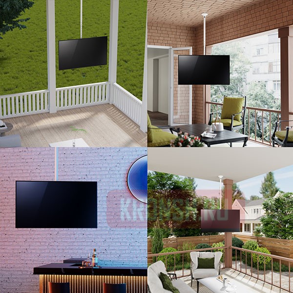 Потолочный кронштейн для телевизора Uniteki LCD4246W (белый)