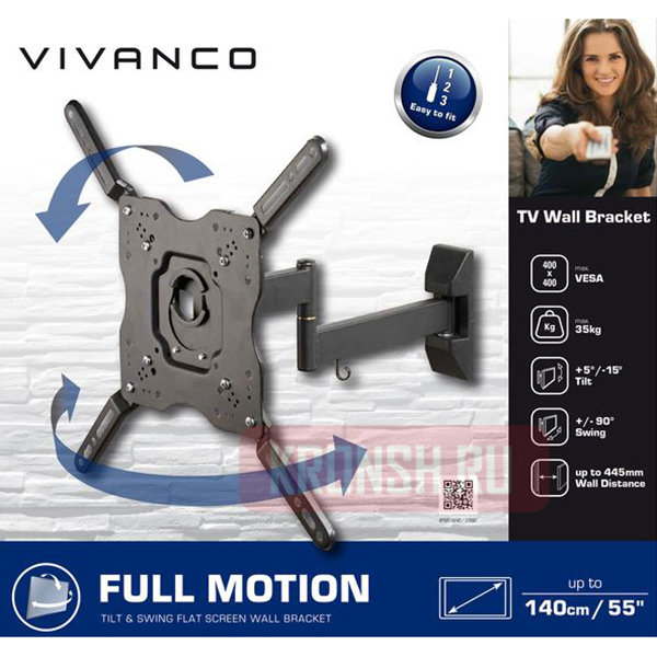 Кронштейн для телевизора Vivanco BFMO 6040 (37980)
