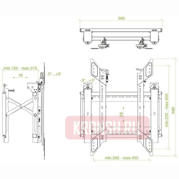 Кронштейн ErgoFount BWM-03-64T
