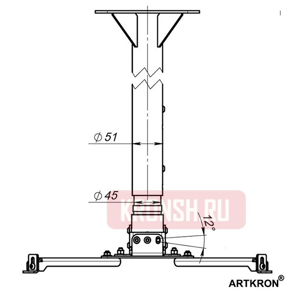 Кронштейн для проектора ARTKRON Pro PRG-610XL