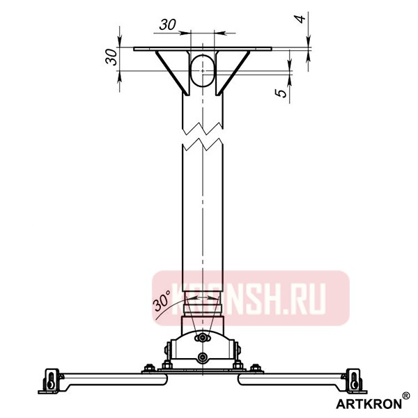 Кронштейн для проектора ARTKRON Pro PRG-610XL