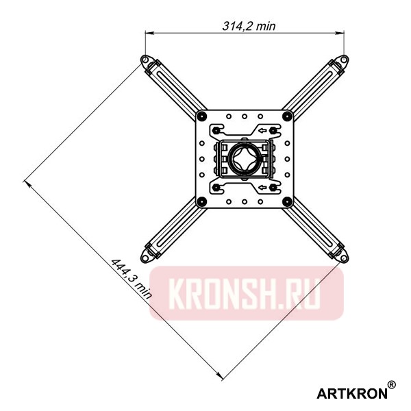 Кронштейн для проектора ARTKRON Pro PRG-610XL