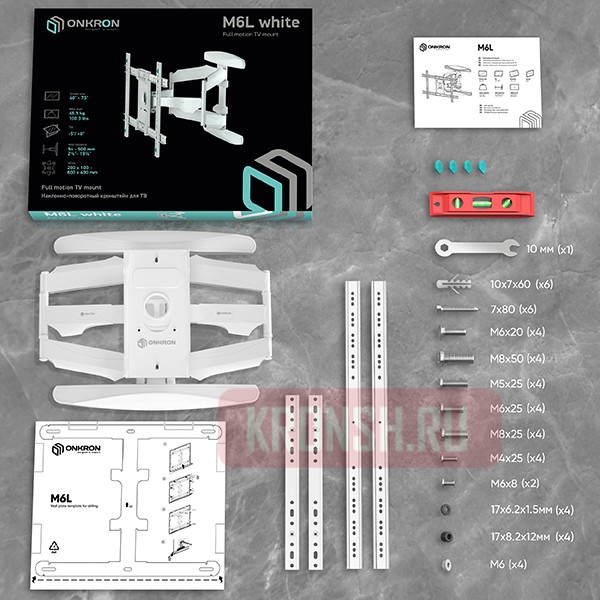 Кронштейн для телевизора Onkron M6L (белый)   