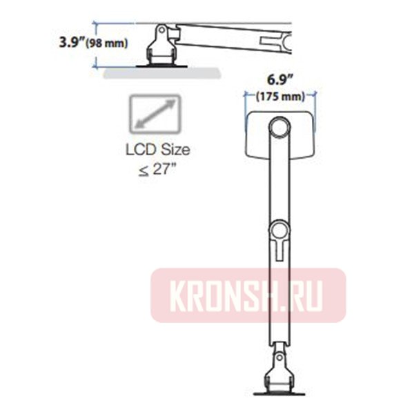 Кронштейн для двух мониторов Ergotron 45-491-216