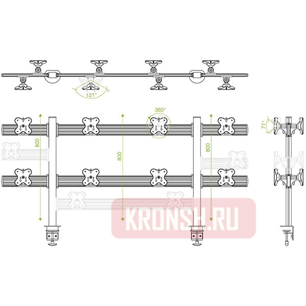Кронштейн ErgoFount TBBS-1600C 