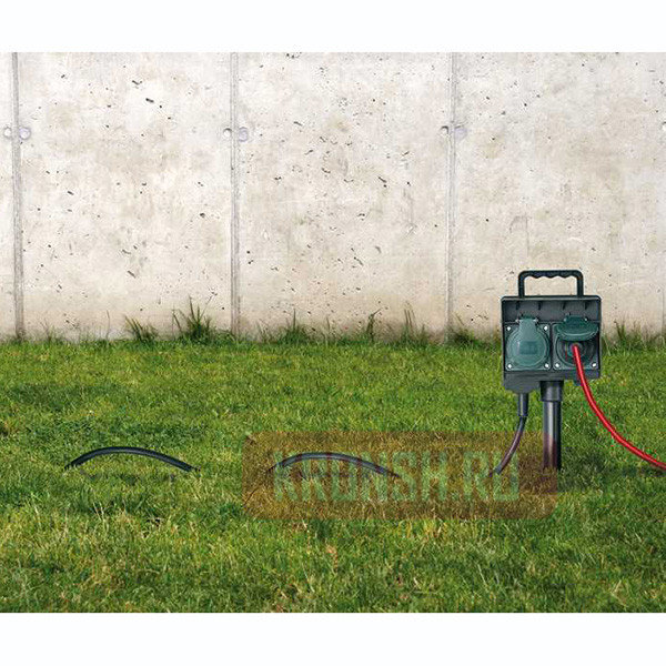 Удлинитель садовый Brennenstuhl (4 розетки, 10 м, чёрный), 1154450