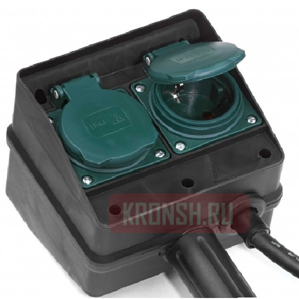 Удлинитель садовый Brennenstuhl (4 розетки, 10 м, чёрный), 1154450