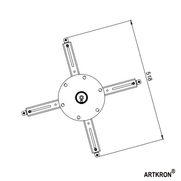 Потолочный кронштейн для проектора ARTKRON PRJ‑2030UB (чёрный) 