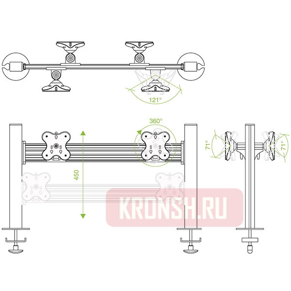 Кронштейн ErgoFount TBBS-400G