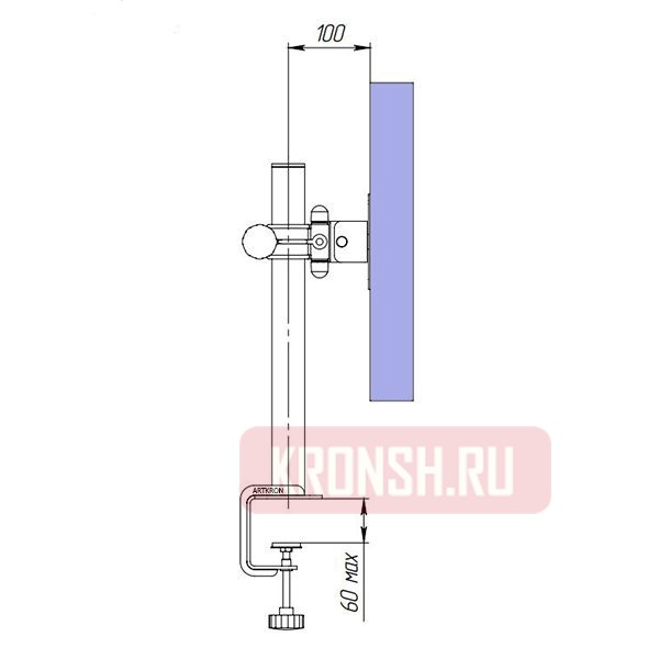 Кронштейн ARTKRON​ ST-101 (чёрный)