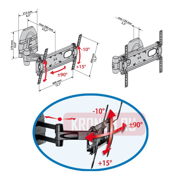 кронштейн для телевизора Meliconi Stile DR 400