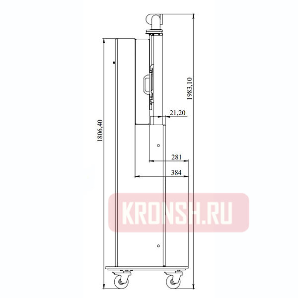 Стенд для двух панелей ARTKRON Techno VKS-8 (чёрный)