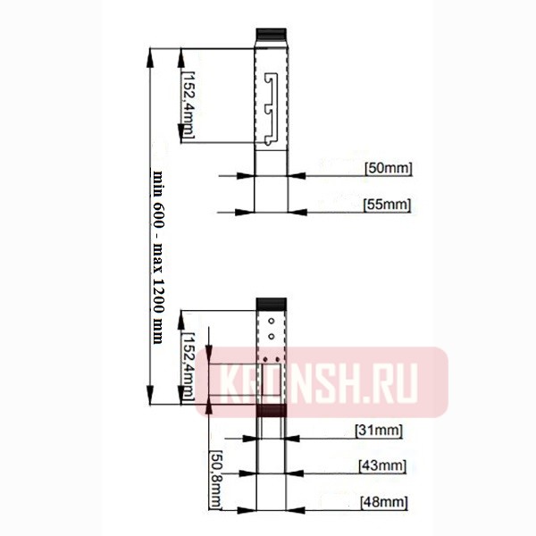 Кронштейн для проектора Wize Pro PRG24A-W (60-120 см, белый)