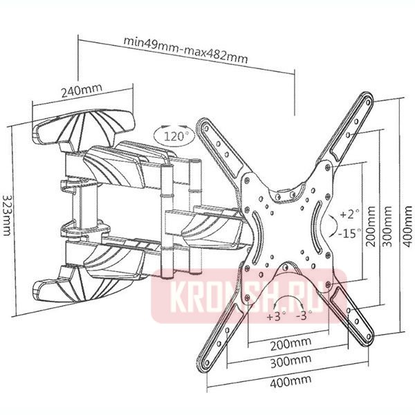 Кронштейн для телевизора Ultramounts UM907