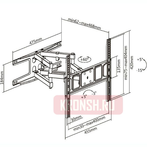 Кронштейн для телевизора Ultramounts UM908