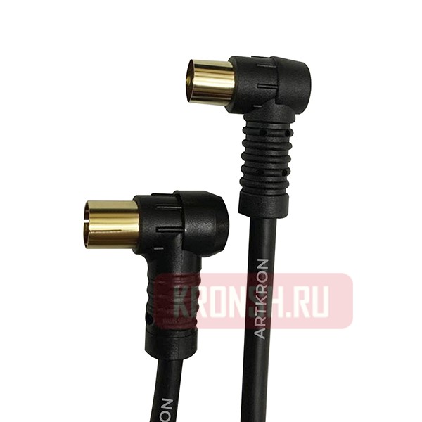 Кабель антенный ARTKRON C703 (0,75 м,чёрный, угловой) 