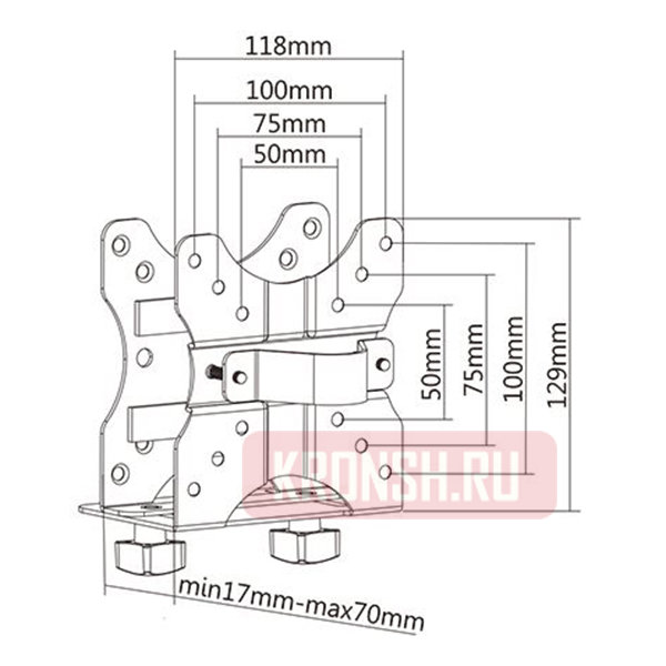 Крепление для системного блока ErgoFount BPCH-01