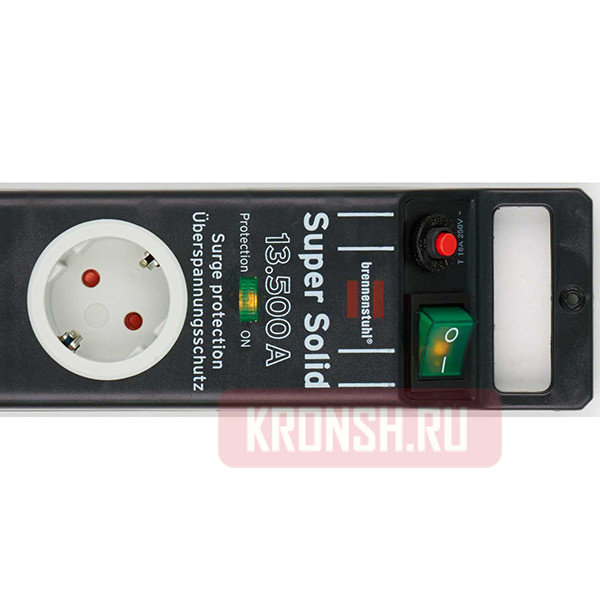 Сетевой фильтр Brennenstuhl (5 розеток, 2,5 м, серебристый), 1153340315