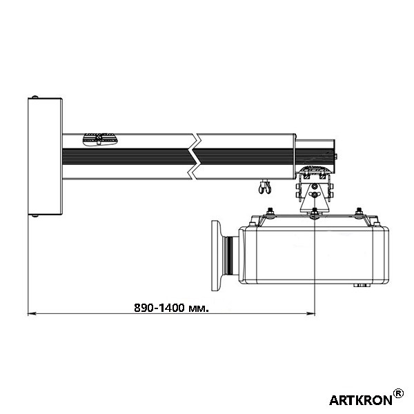 Кронштейн для проектора ARTKRON PRJ-1400S (чёрный)  