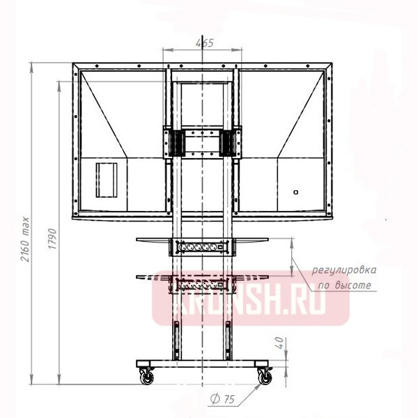 Антивандальная стойка для телевизоров