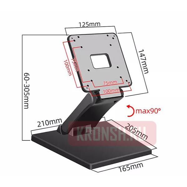 Кронштейн для монитора ARTKRON DZ12 (белый)