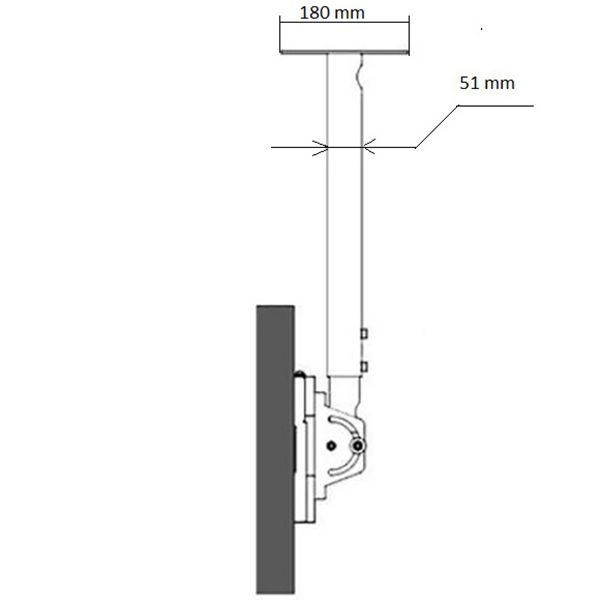 Кронштейн ARTKRON​ P1-30 (800-1400 мм, чёрный)