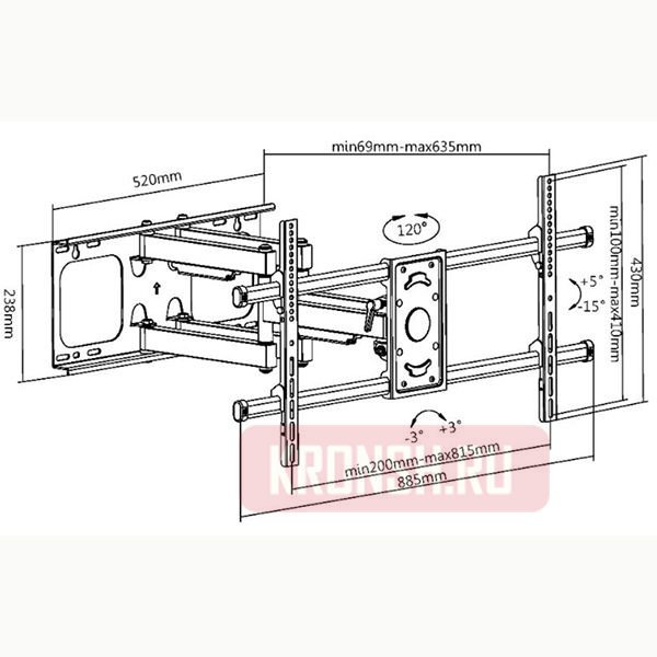 Кронштейн для телевизора Ultramounts UM913