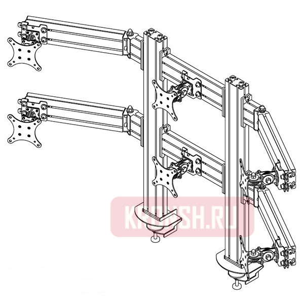 кронштейн на 6 мониторов