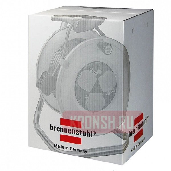 Удлинитель на катушке Brennenstuhl (4 розетки, 50 м, серебристый), 1195066