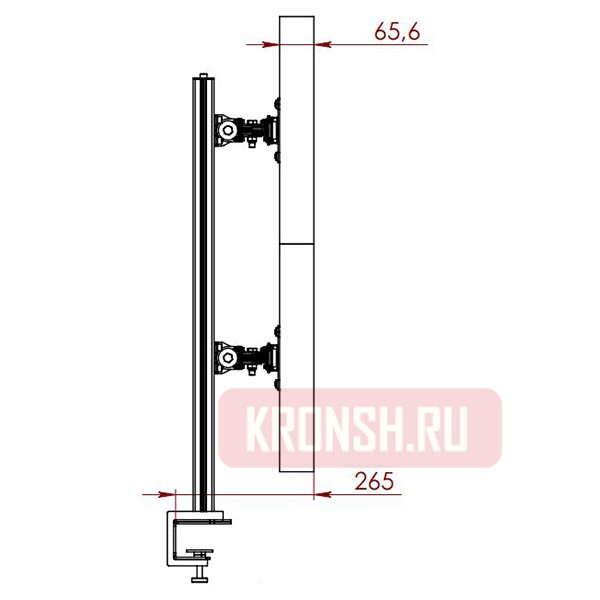 Кронштейн на 4 монитора ARTKRON 421ST