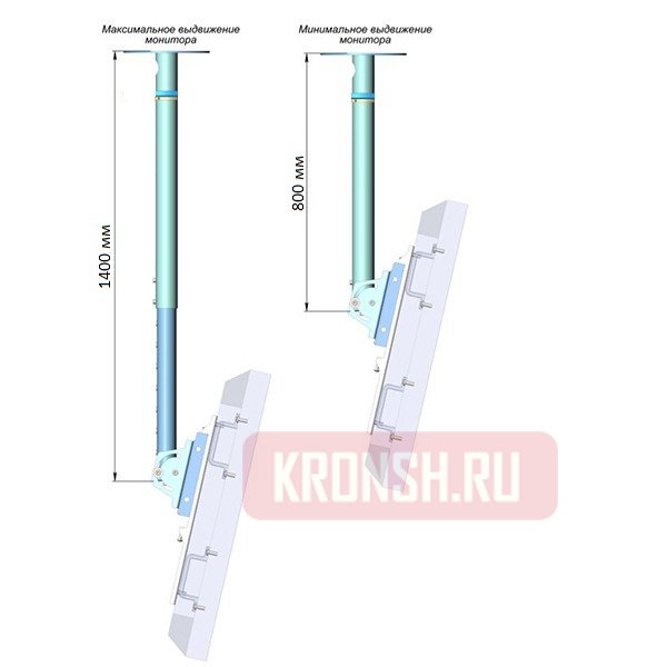 Кронштейн ARTKRON​ P30 (1200-1800 мм, белый) 